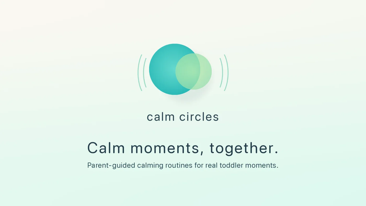 Calm Circles artwork with overlapping turquoise and green circles